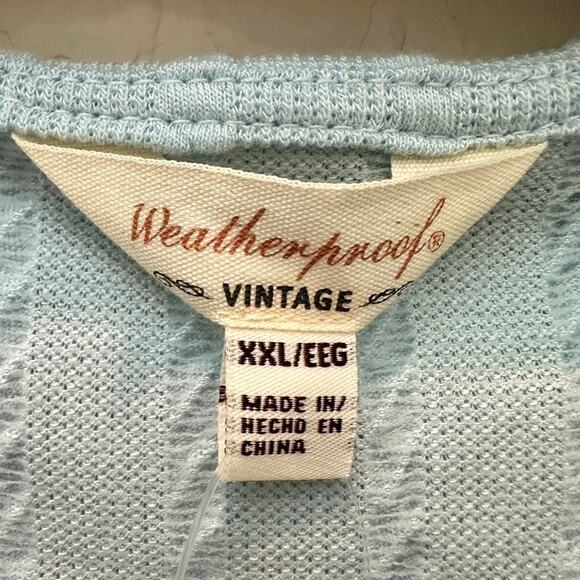 WEATHERPROOF VINTAGE | Button Front Blouse Light Blue Short Sleeve NWT | XXL - Picture 4 of 7